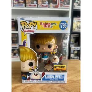 NEW IN HAND DIAMOND GLITTER EXCLUSIVE Rainbow Brite w/ Sprite Funko Pop #1796 TV